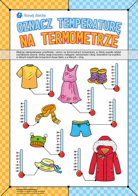 Oznaczamy temperaturę i wybieramy ubranie