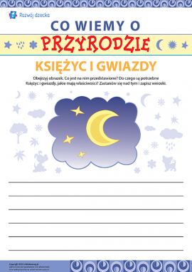 Piszemy wypracowanie o Księżycu i gwiazdach