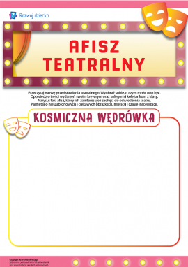 Afisz teatralny „Kosmiczna wędrówka”