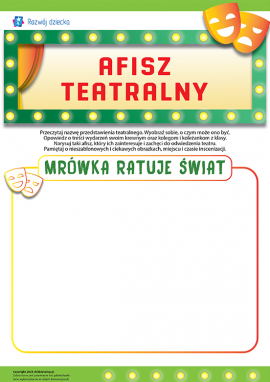Afisz teatralny „Mrówka ratuje świat”