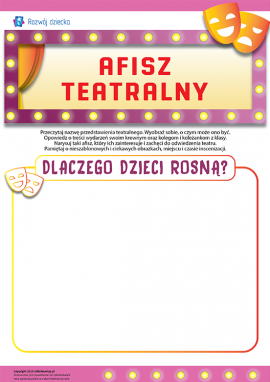 Afisz teatralny „Dlaczego dzieci rosną?”