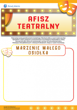 Afisz teatralny „Marzenie małego osiołka”