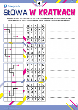 Słowa w kratkach nr 4