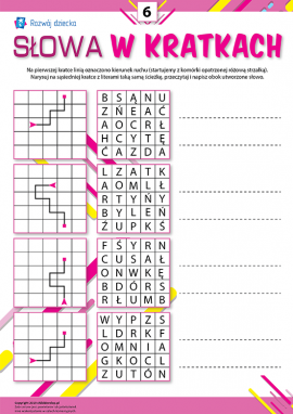 Słowa w kratkach nr 6