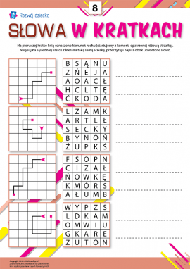 Słowa w kratkach nr 8