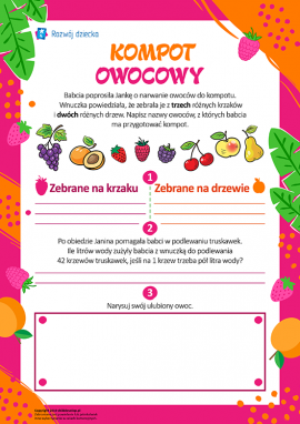 Kompot owocowo-jagodowy: liczymy i analizujemy