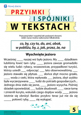 Używamy przyimków i spójników nr 5
