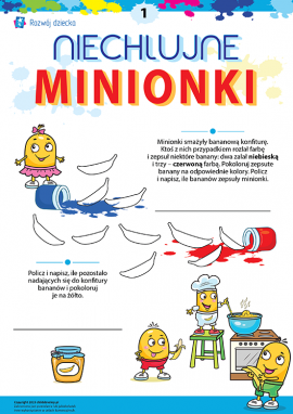 Niechlujne minionki nr 1: liczymy banany