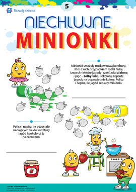 Niechlujne minionki nr 5: liczymy truskawki