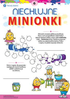 Niechlujne minionki nr 6: liczymy jabłka