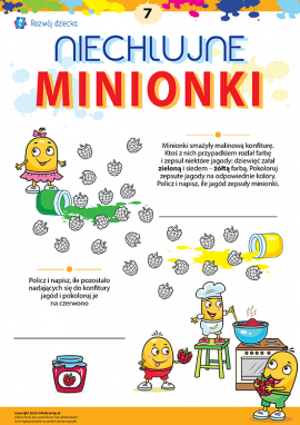 Niechlujne minionki nr 7: liczymy maliny