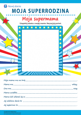Moja super mama: uzupełniamy zdania