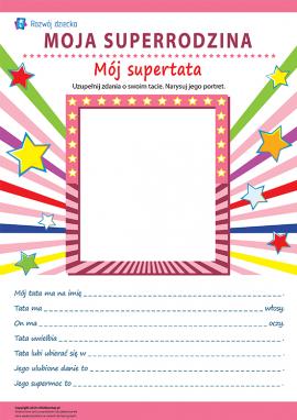 Mój super tata: uzupełniamy zdania