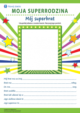 Mój super brat: uzupełniamy zdania
