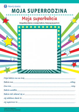 Moja super babcia: uzupełniamy zdania