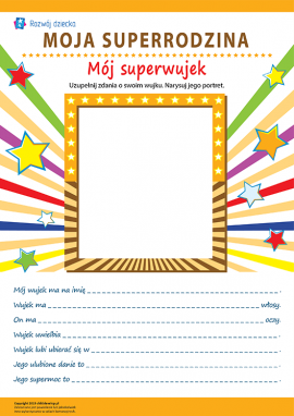 Mój super wujek: uzupełniamy zdania