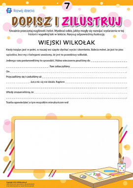 Uzupełniamy i ilustrujemy historię nr 7