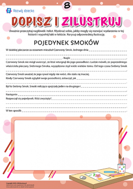 Uzupełniamy i ilustrujemy historię nr 8