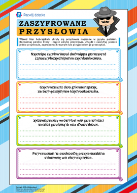 Odgadujemy i piszemy zaszyfrowane przysłowia