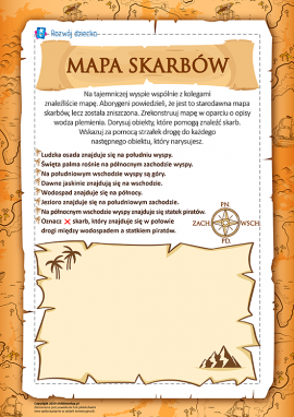 Mapa skarbów: uczymy się stron świata