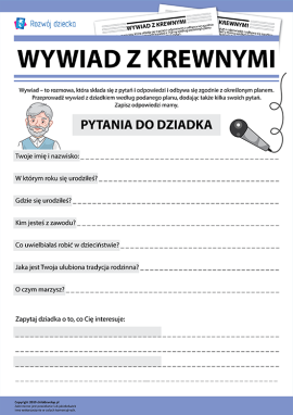 Dowiadujemy się więcej o dziadku w postaci wywiadu