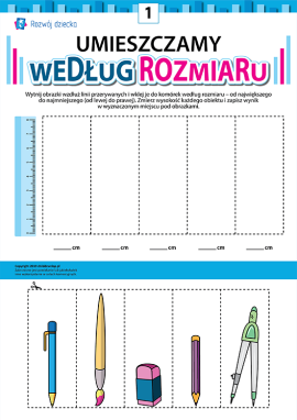 Umieszczamy obrazki według rozmiaru nr 1