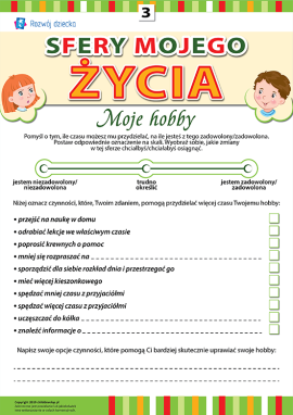 Analizujemy sfery swojego życia: hobby
