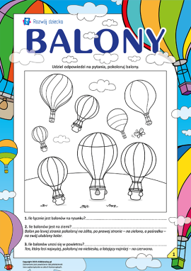 Balony: liczymy, fantazjujemy i rysujemy