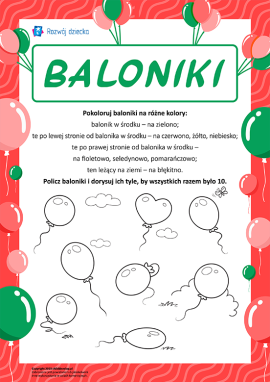 Dorysowujemy i kolorujemy baloniki