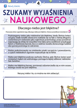 Poszukujemy naukowego wyjaśnienia koloru nieba