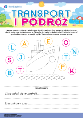 Transport i podróż: piszemy nazwy i myślimy o wędrówkach