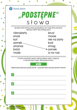 Podstępne słowa: układamy zdania