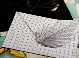 Elegancka kopertka z listkiem-Origami