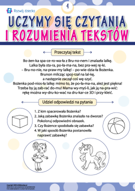 Uczymy się czytania i rozumienia tekstów nr 4