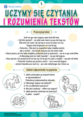 Uczymy się czytania i rozumienia tekstów nr 5