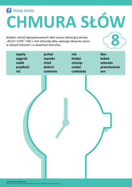 Ruch i czas: tworzymy chmurę słów