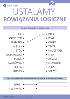 Uczymy się ustalania powiązań logicznych nr 2