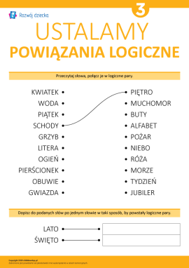 Uczymy się ustalania powiązań logicznych nr 3