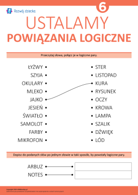Uczymy się ustalania powiązań logicznych nr 6