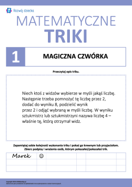 Wykonujemy matematyczne triki: magiczna czwórka