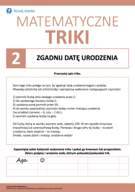 Wykonujemy matematyczne triki: data urodzenia