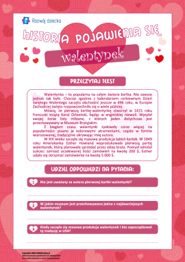 Czytamy o historii pojawienia się walentynek   