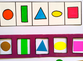 Segregator geometryczny: gra rozwijająca z karteczkami