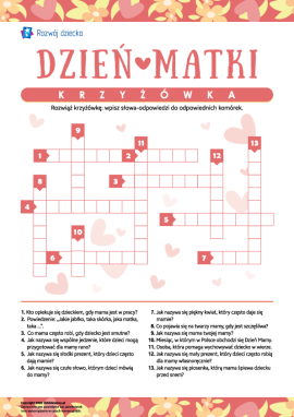 Krzyżówka „Dzień matki”
