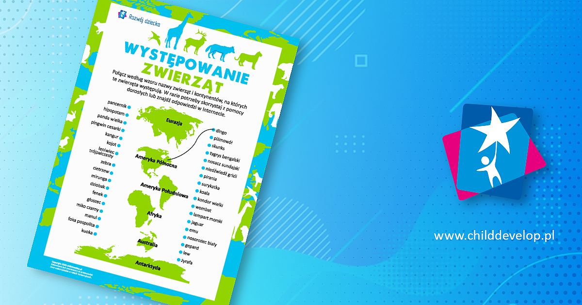 Znajdujemy środowisko występowania zwierząt – do druku karty pracy