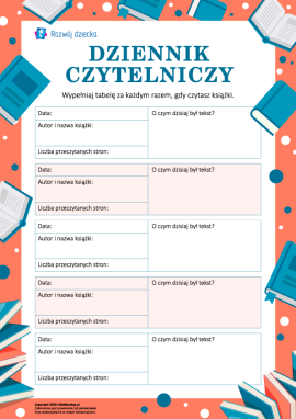 Wypełniamy dziennik czytelniczy