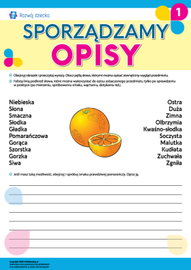 Uczymy się sporządzania opisów nr 1
