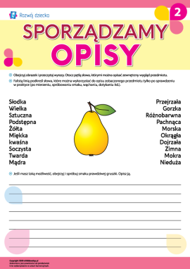 Uczymy się sporządzania opisów nr 2