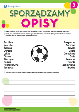Uczymy się sporządzania opisów nr 3