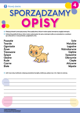 Uczymy się sporządzania opisów nr 4